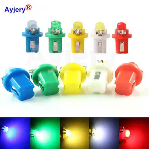 100PCS B8.3D B8.3 B8.4D B8.4 B8.5D B8.5 T5 Super Bright LED Bulbs Car Panel Gauge Dash Lamps Auto Da