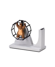 日本Magnets可愛動物系列滾輪跑跑轉圈圈大膠帶台/膠台(小熊款)