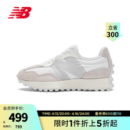 NEW BALANCE NB官方327系列女鞋经典舒适百搭复古休闲运动鞋 白色/浅灰 WS327SFD 37(脚长23.5cm)