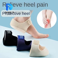 DOOUR 1PAIR Heel Socks, Relieves Pain S/L Gel Heel Cushion, Breathable Anti-Crack Reduces Pressure H