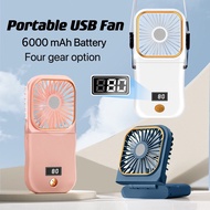 6000mAh powerbank Fan Multifunctional foldable fan Portable Handheld Mini USB Charging fan Desktop pocket Folding Fan