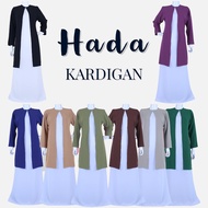 KARDIGAN HADA by GEROBOK HAURA - CARDIGAN LABUH, CARDIGAN MUSLIMAH, PLUS SIZE, LONG CARDIGAN, BLACK, BROWN, EMERALD