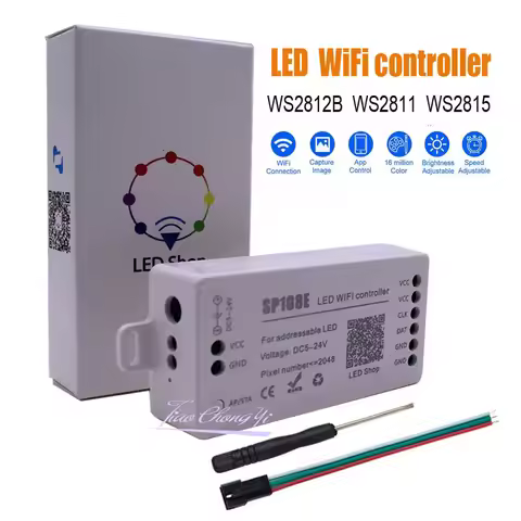 SP108E LED WiFi Magic Controller SK6812 WS2811 WS2812B WS2815 Etc LED Strip Module Light Smart APP W