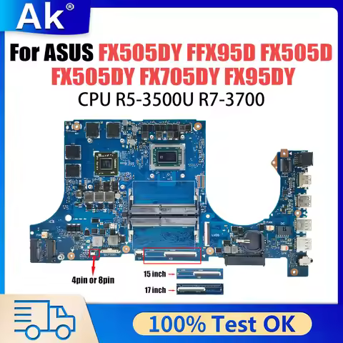 fX505DY with R5 R7 CPU RX560-V4G GPU Mainboard For ASUS TUF Gaming FX95D FX505D FX505DY FX705DY FX95