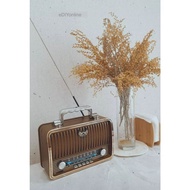 Retro Vintage Multimedia Nostalgic Rechargeable FM Radio USB Bluetooth Wireless TF AUX MP3 Speaker P