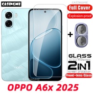 OPPO A6x 2025 Full Cover Tempered Glass Flim For OPPO A6x OPPOA6x A6 X 6x Pro 4G 5G Front Film Back 