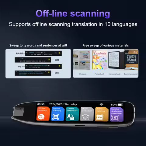 S65pro Dictionary Translation Pen Scan Reader Device Text Scanning Reading Translator WiFi/BT Connec