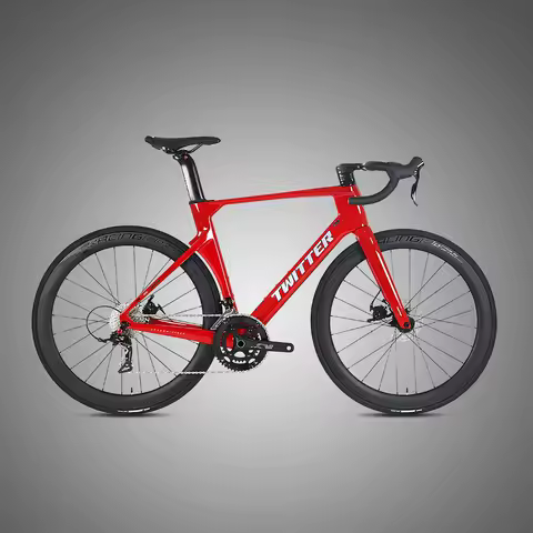 TWITTER Bicycle R7000-22S Speed Carbon Fiber Road Bike C-Clamper Bicycle with Carbon Wheel