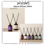 ASCENT Nature Diffuser 200ml | Long-Lasting Home Fragrance | Korean Aroma Reed Diffuser scent for Ro