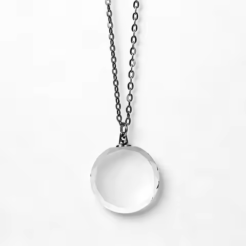 Transparent Blank K9 Round Crystal Necklace for Laser Engraving LOGO Pattern Text Crystal Pendants X