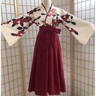 Kimono Sakura Japanese Style Floral Print Vintage Dress Woman Oriental Camellia Love Costume Yukata 