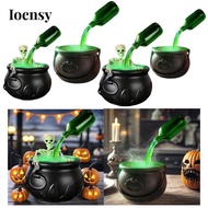 Ioensy Halloween Witch Cauldron Fog Mister Horror with Pump Indoor Spooky Pot Prop with