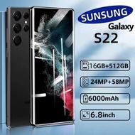 SAMSUNG Galaxy S22 สมาร์ทโฟน RAM 16GB+ROM 512GB กล้อง HD ขนาด 6.8 นิ้ว โทรศัพท์ Android สมาร์ทโฟน 6800mAh อายุการใช้งานแบตเตอรี่ยาวนานโทรศัพท์มือถือ โปรโมชั่นราคาถูก