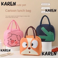 KAREN Insulated Lunch Box Bags,  Cloth Portable Cartoon Lunch Bag, Convenience Lunch Box Accessories Thermal Thermal Bag Tote Food Small Cooler Bag