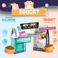 PAWERFUL [ EGOCAT SUPER PREMIUM CAT FOOD 1kg ]  Hair & Skin / Weight + Gain Weight Cat Dry Food All 