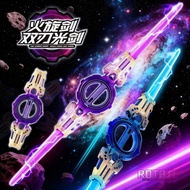 TikTok Same Style Fire Sword Double-Blade Retractable Light Sword Colorful Light Rotating Blade Lase