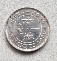 1939年H香港一毫硬幣一個，英女皇之父親年代，品相如圖