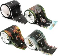 PlayTape Variety Pack Road Tape for Toy Cars - Sticks to Flat Surfaces, No Residue, 2 in. x 30 ft. R