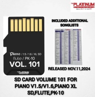 Platinum Karaoke Volume 101 SD Card And Songbook For Piano / V1.6/Flute/Piano XL SD/PK-10