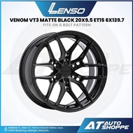 Lenso Venom VT3 Matte Black 20x9.5 ET15 6x139.7 (1 Piece) Rims 4x4