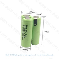 ♘❉♤Glare flashlight battery 2/3AAA400 mAh 3.6V 4.8V 6V 7,2V instrument rechargeable battery pack