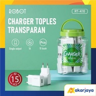 Robot RT-K10 USB Charger Head Adapter 5V/1A Charger Batok