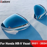 For Honda HR-V Vezel 2021 2022 2023 2024 Chrome Car Rearvierw Mirror Cover Trim Side Wing Mirrors Ca