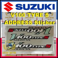 SUZUKI V100 ADDRESS BODY STICKER SET ADDRESS (TYRE S) CIKGU MOTOR