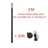 3M/1.5M Carbon Fiber Selfie Stick for Insta360 One X 2/X Sports Camera Super Long Selfie Stick Tripod Accessories