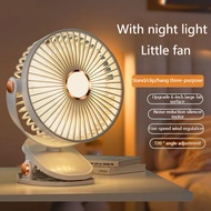 Clip fan Desk fan light Fan 5-speed Mini Fan Strong Wind Silent USB Charging Wind