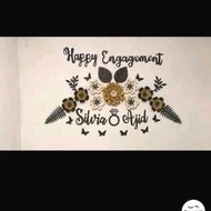 Paper Flower Dekorasi Backdrop Lamaran Tunangan Engagement Wedding Minimalis Aesthetic Elegan Premiu