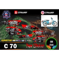 C70 STRIPING - C70 STICKER - C70 STICKER - LIST HONDA C 70 SERIES PITUNG CODE SKULL SKULL