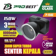 Headlamp Zoom Super Turbo 150W USB Type C Charger Probest P-150Z