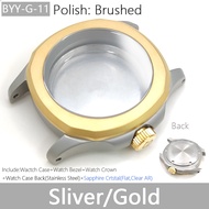 TYJKO 42มม. Nautilus เคสนาฬิกาพร้อมคริสตัลแซฟไฟร์สำหรับ NH35 NH36การเคลื่อนไหวของ Seiko 5กีฬา SRPD S