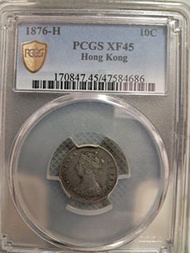稀有1876H年維多利亞一毫難求PCGS XF 45
