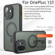 For OnePlus 15T 1+15 OnePlus15T Case Luxury Skin Feeling Matte PC Hard Magnetic Phone Cover Casing F