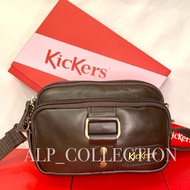 Kickers Leather Sling Bag Pouch Bag Leather Attach With Belt (2 in 1) C87632-S