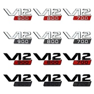 3D ABS Letters V12 700 800 900 Car Trunk Fender Logo Badge Emblem Decals Sticker For Benz Brabus G C