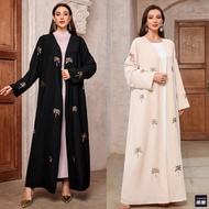 【YM】Ramadan Baju Raya 2025 Viral Flare Sleeve Maxi Dress for Muslim Women - Abu Dhabi Kaftan Cloak