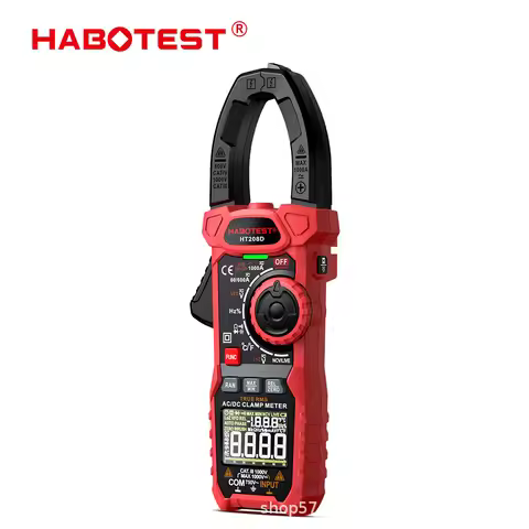 Habotest Ht208A/D High-Precision Digital Clamp Multimeter AC DC Cross-Border Meter for Measuring Cur