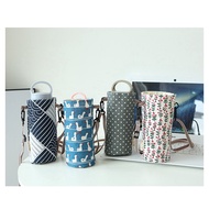 HO287 Cotton Canvas Tumbler Pouch Cover Water Bottle Carrier Protector Water Bottle Pouch Canvas The