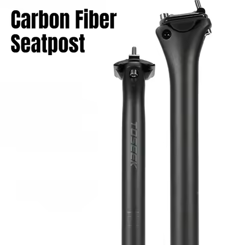 TOSEEK C70 Carbon Seatpost 27.2mm 31.6mm Bike Seat Tube 350mm 400mm Carbon Fiber Bicycle Saddle Post