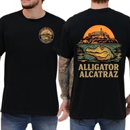Alligator Alcatraz Two-Sided Tee – Funny Retro Florida Gator Shirt, Dark Humor Gift for Men & Women