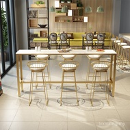 Table Chair Bar Table Bar Table Bar Dessert Shop Marble Restaurant Golden Bar Casual Nordic High Tab