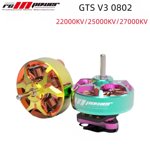 RCINPOWER Brushless Motor GTS V3 0802 22000KV 25000KV 27000KV 1.6 Inch Indoor Motor for RC Racing Dr