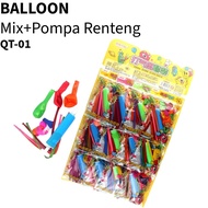 1 pack of Mini Balloon Pump + Finger Balloon + Worm Balloon /