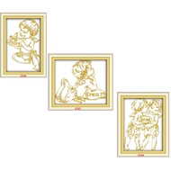 The Little Angels, 3 PATTERNS IN ONE SET, 9CT Aida Cloth, Stamped/Printed Cross Stitch COMPLETE SET
