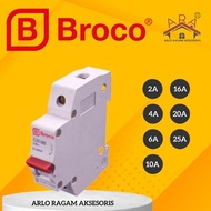 MCB 1P Broco 2A 4A 6A 10A 16A 20A 25A
