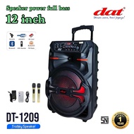 DAT DT-1209 2mic wireless speaker portable bluetooth speaker 12inch active full bass speaker