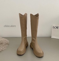 chloe.store INDIAN CORK BOOTS บูทยาวเกือบเข่า 36-42 ดำ เบจ น้ำตาล